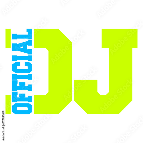 Cool Official DJ Club Music Party Text Lettering Design Lover Art Vector Illustration Card T-Shirt Poster Sticker Graphic Print Decorative Drawing Isolated Logo Decoration Symbol Creative Cool Style
