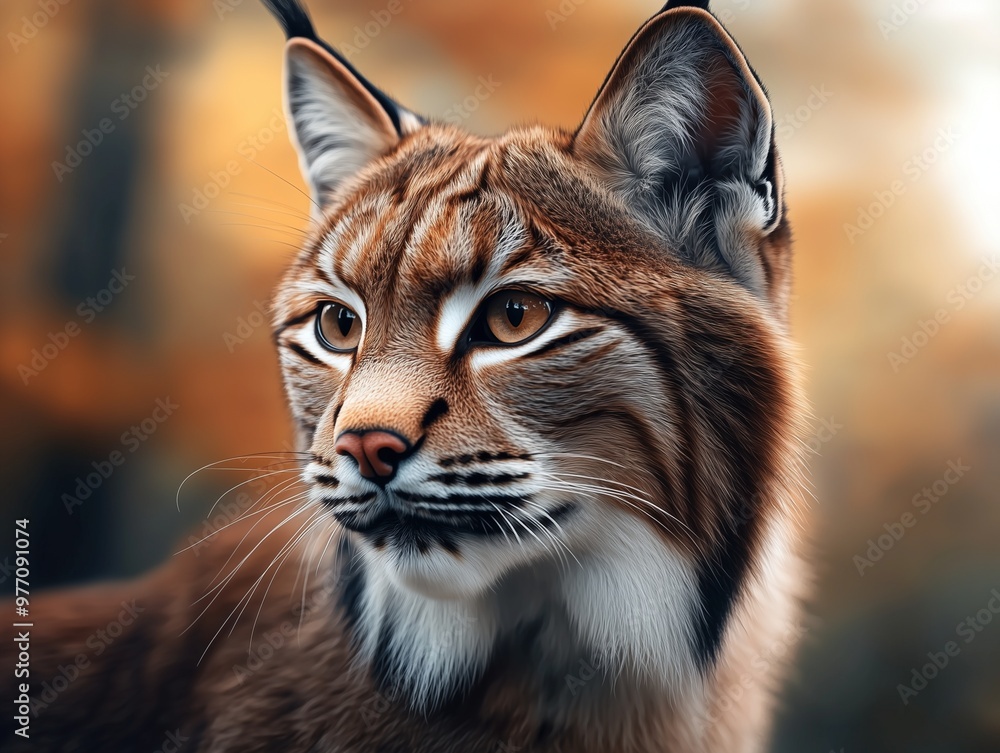 Obraz premium Canada Lynx, Forest Predator in Natural Habitat