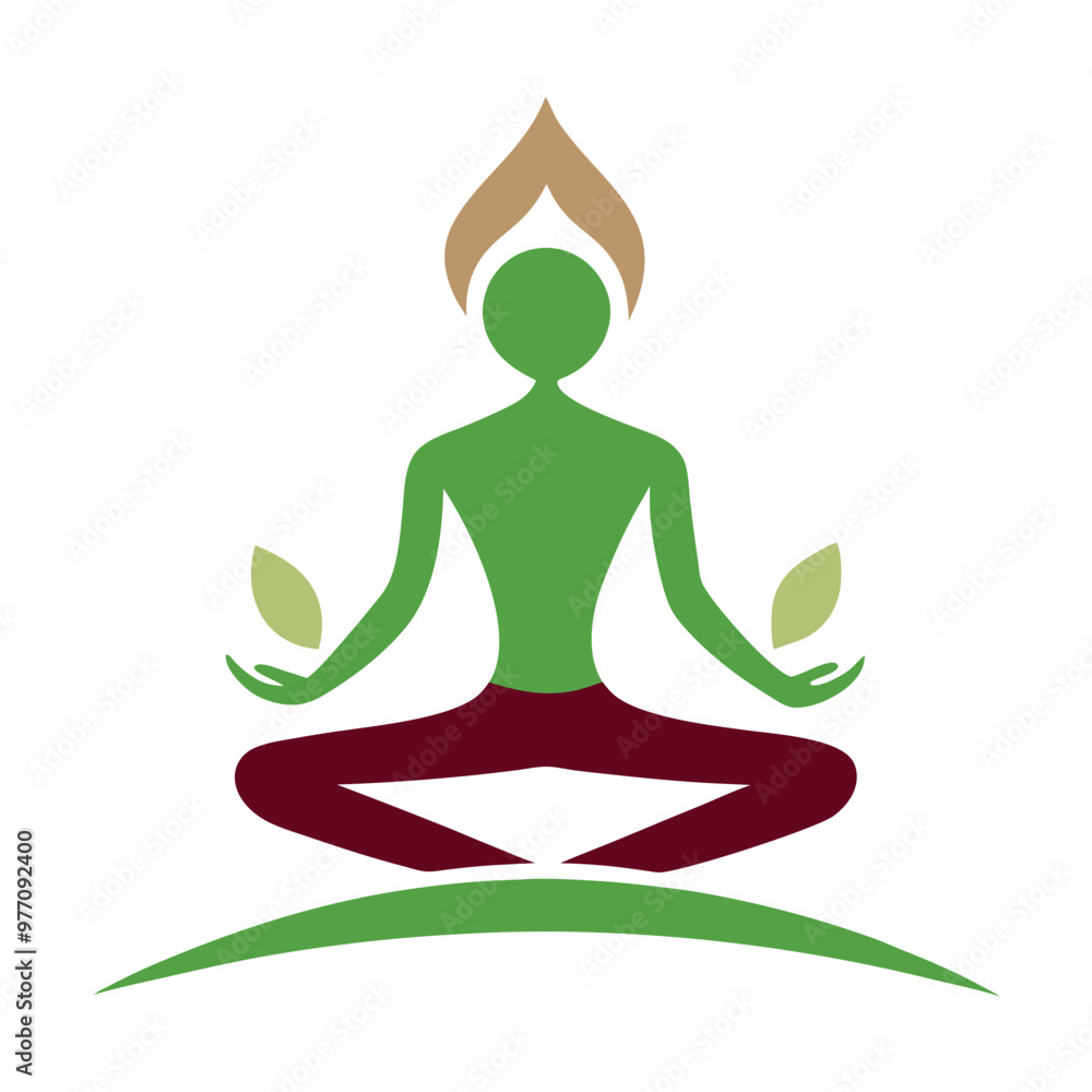 Yoga logo with lotus vector illustration.
Yoga logo with lotus vector illustration.
