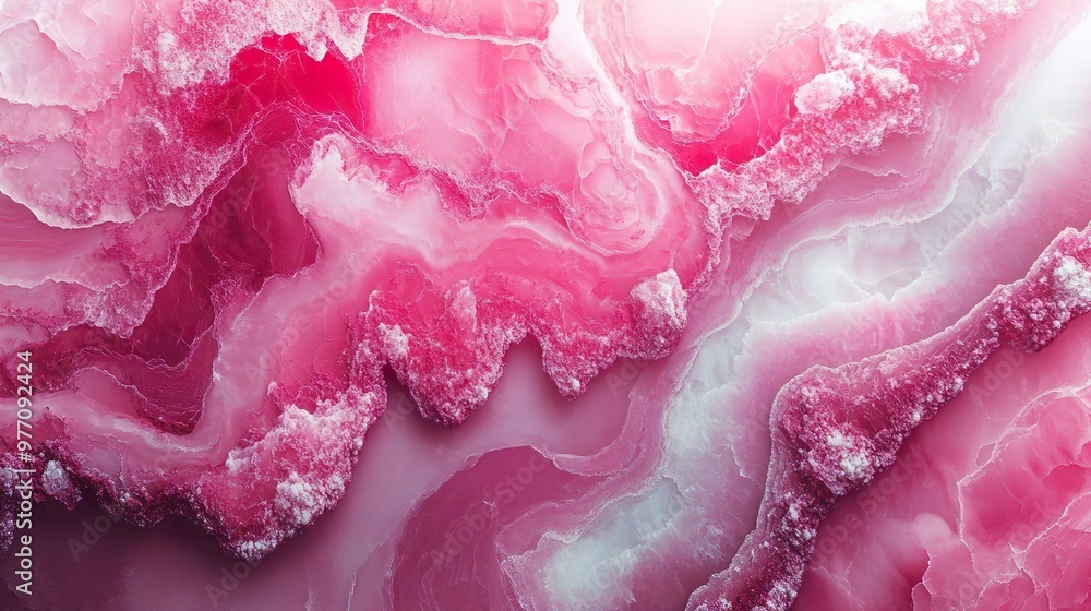 Striking pink marble with bright white veins creating an eye-catching contrast Striking pink marble with bright white veins creating an eye-catching contrast