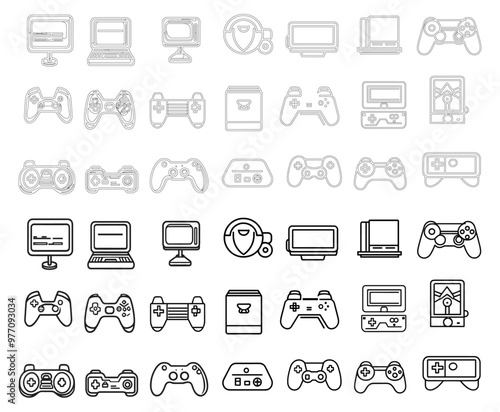  Collection of high quality black style vector icons