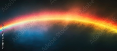 Photography of a rainbow against a dark backdrop Abstract web design element Unique and surreal showcasing the dispersion of light for banners and digital backgrounds
