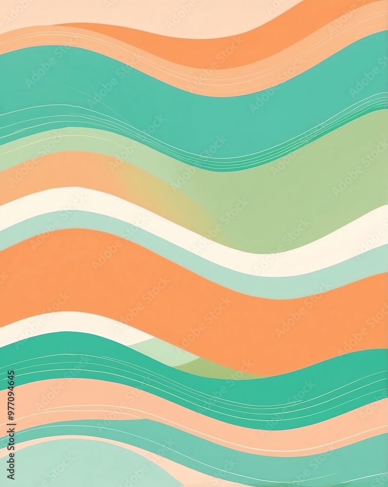 Pastel orange and green stripe abstract Pastel orange and green stripe abstract