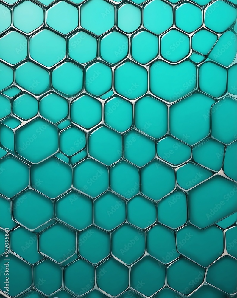Smooth gradient honeycomb pattern with teal tones Smooth gradient honeycomb pattern with teal tones