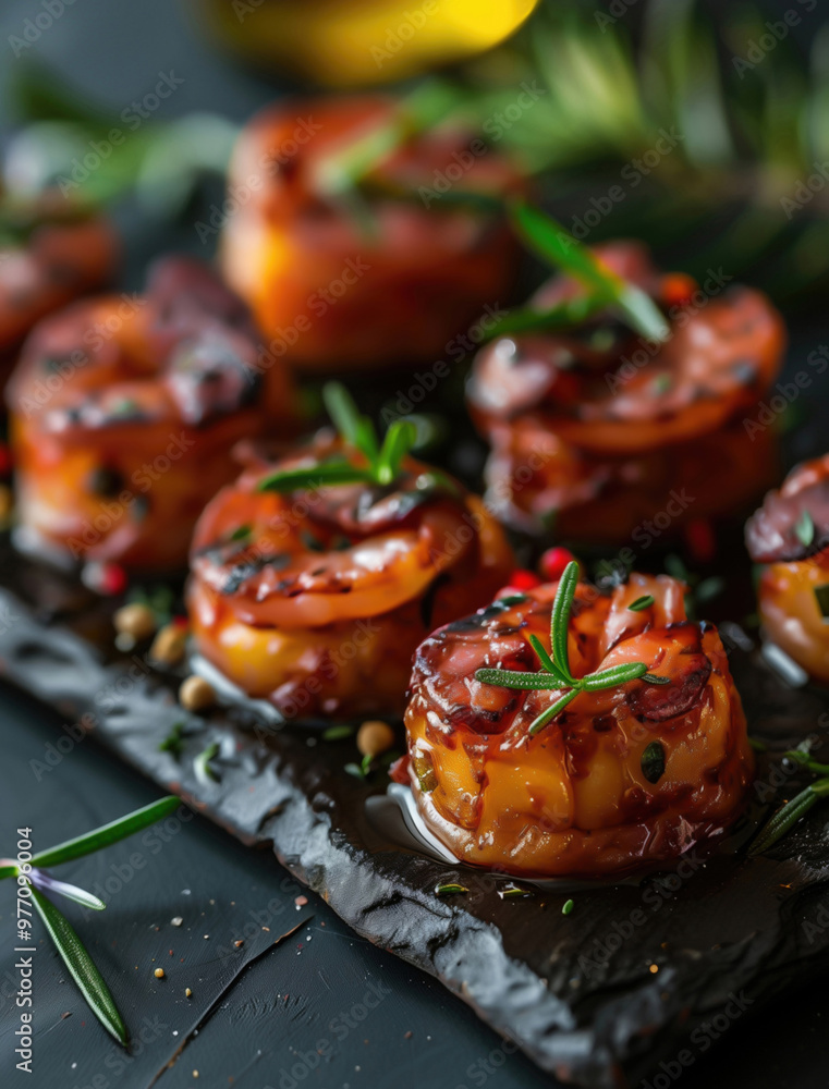 Dark toned assortment of Spanish tapas with rustic flair Dark toned assortment of Spanish tapas with rustic flair