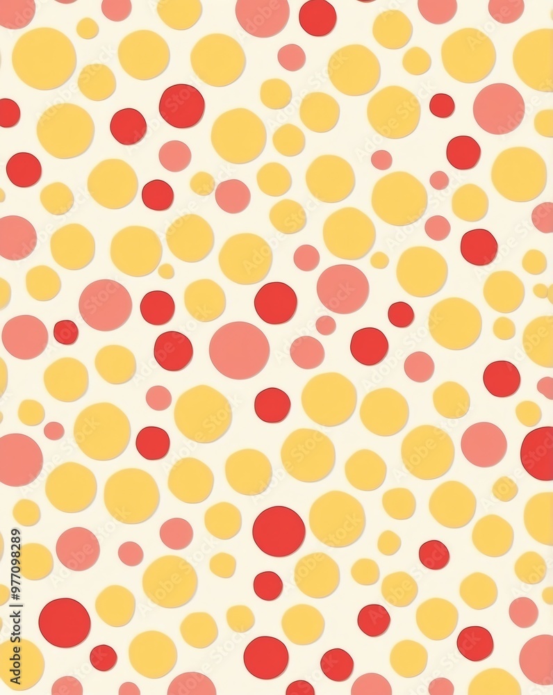 Smooth pastel yellow and coral polka dots Smooth pastel yellow and coral polka dots