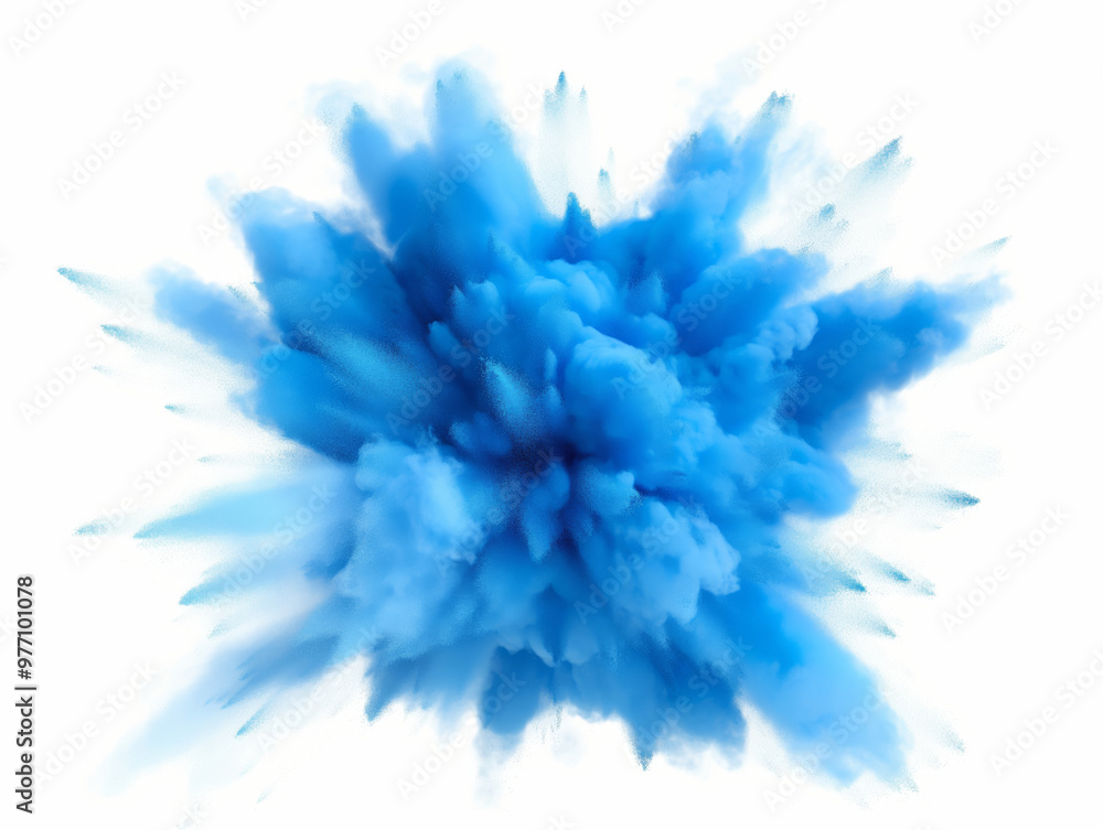 Naklejka premium Explosion of blue smoke