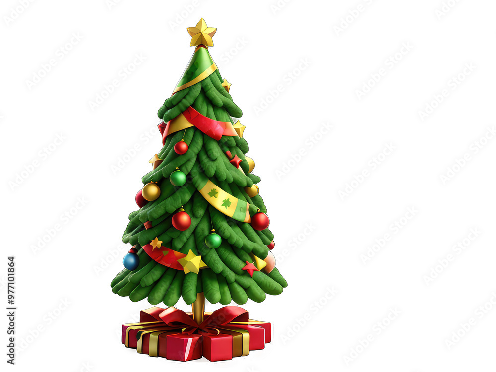 Christmas tree isolated on transparent background,decorated christmas tree Christmas tree isolated on transparent background,decorated christmas tree