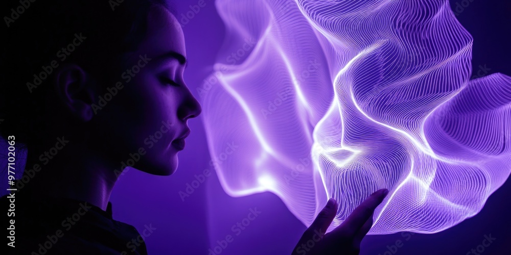 Digital Art: Purple Neon Sign with Creative Illumination Digital Art: Purple Neon Sign with Creative Illumination