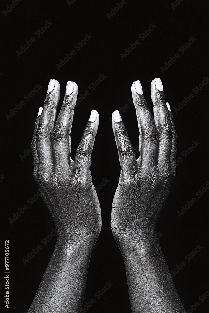 Fototapeta premium hands performing the sacred gestures of Ifá divination, artistic photo