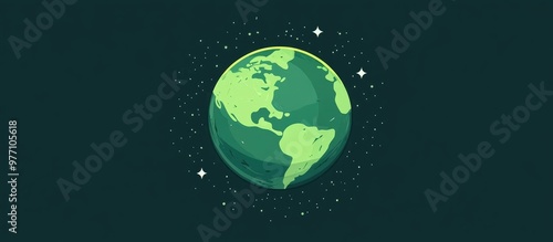 Illustration Of A Green Planet Earth Save The Planet Theme