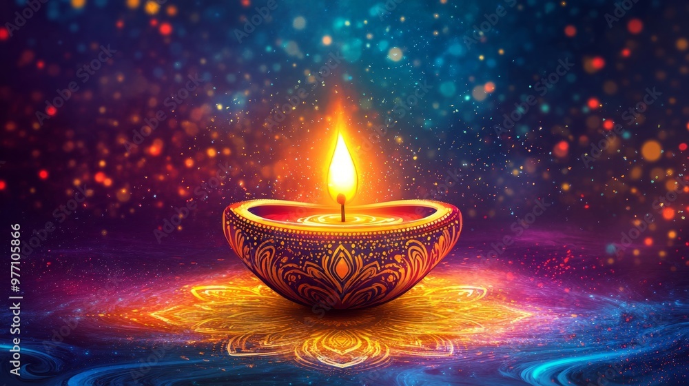 Happy Diwali festival of lights colorful background Happy Diwali festival of lights colorful background