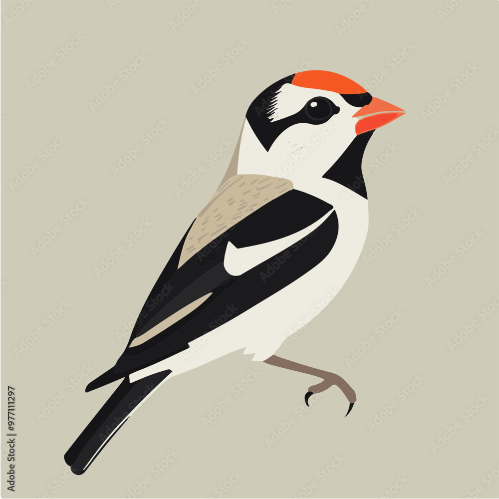 Fototapeta premium Stylized Vector Illustration of a Colorful Bird