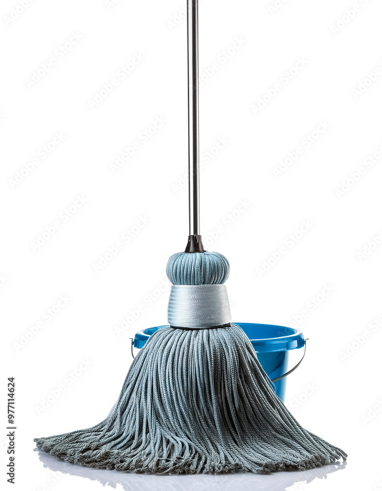 a mop bucket isolated on white background a mop bucket isolated on white background
