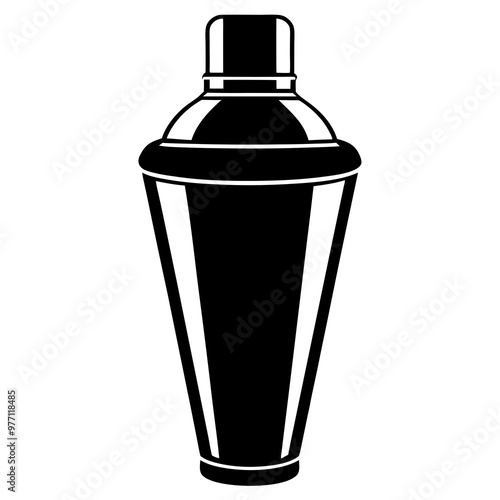 Cocktail shaker vector illustration in cartoon, clipart, and line art for creative designs.