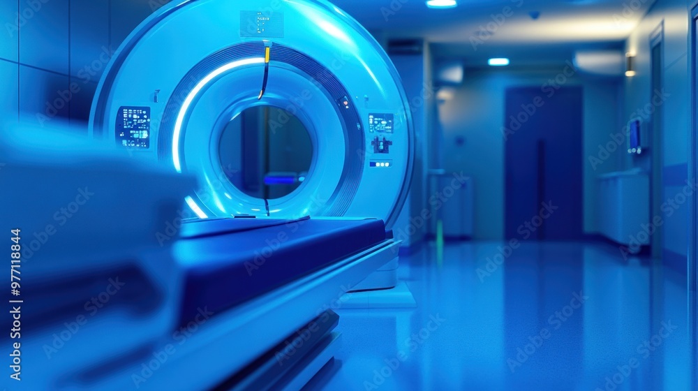 MRI Machine in Hospital Corridor MRI Machine in Hospital Corridor