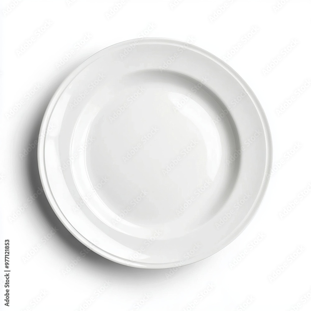 white plate isolated on white background. white plate isolated on white background.