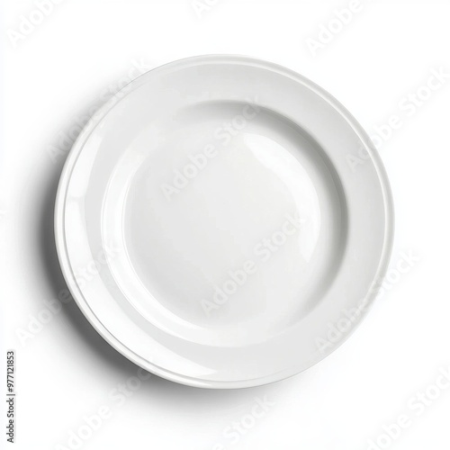 white plate isolated on white background.