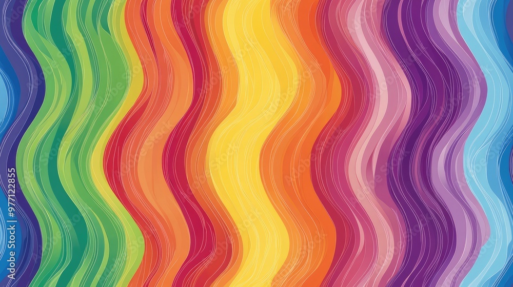 Rainbow seamless pattern of striped and wavy quilt design Rainbow seamless pattern of striped and wavy quilt design