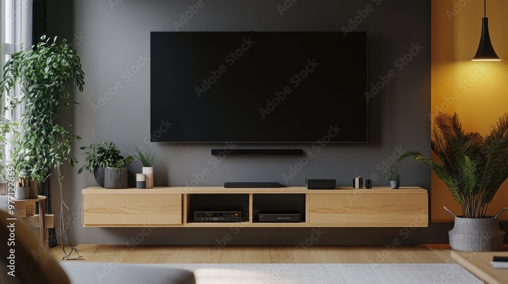 Wall-mounted TV stand with storage compartments, Wall-mounted TV stand with storage compartments,