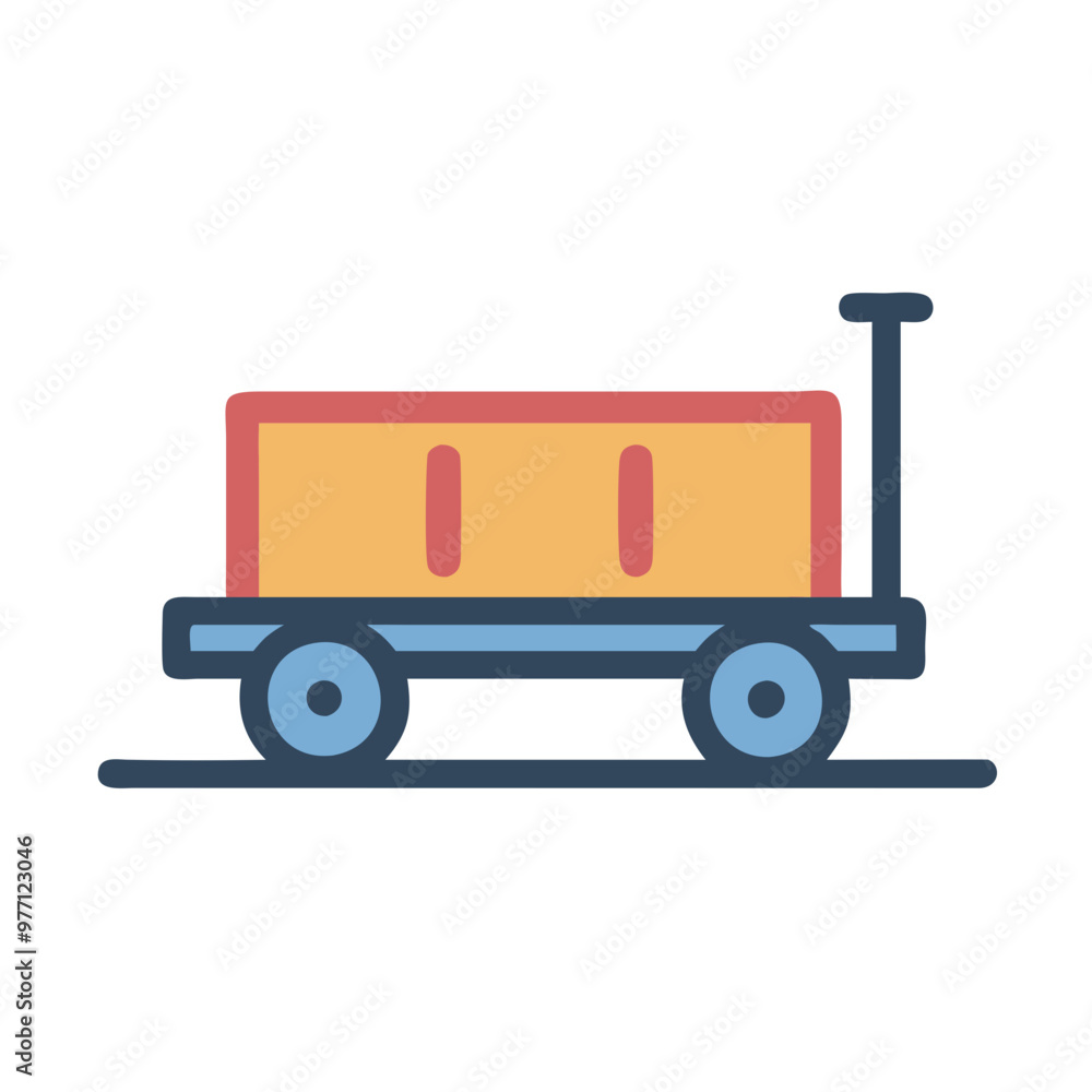 Icon of Wheeled Cart for Large Cargo and Boxes Icon of Wheeled Cart for Large Cargo and Boxes