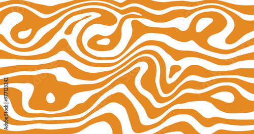 Vector banner with milk toffee texture, abstract background. Wavy caramel pattern. Liquid sauce illustration