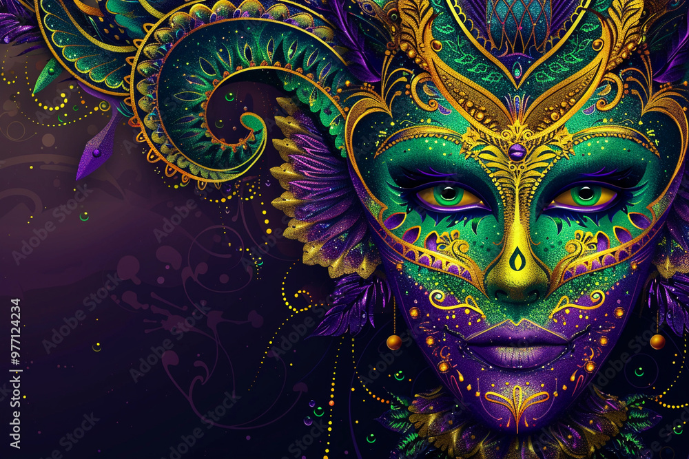 Beautiful greeting card with bright holiday composition for happy celebrate mardi gras Beautiful greeting card with bright holiday composition for happy celebrate mardi gras