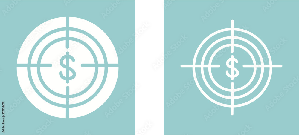 Economic Target Vector Icon