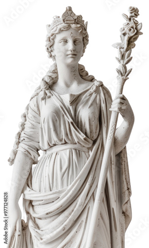 PNG Elegant white marble statue