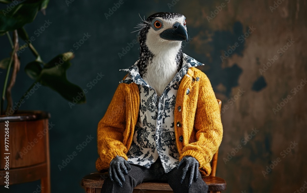 Animals in beautiful and fashionable modern clothes professional advertising photo Animals in beautiful and fashionable modern clothes professional advertising photo