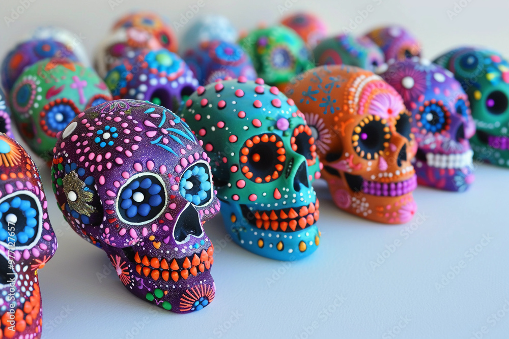 Beautiful greeting card with bright holiday composition for happy to joy celebrate dia de muertos Beautiful greeting card with bright holiday composition for happy to joy celebrate dia de muertos
