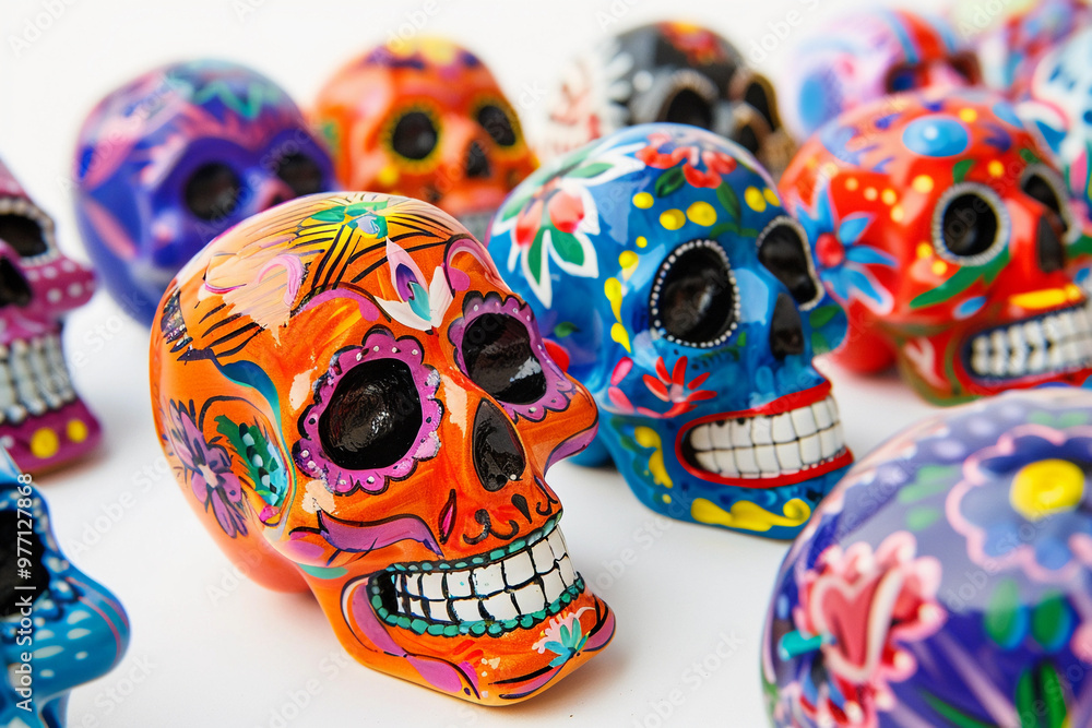 Beautiful greeting card with bright holiday composition for happy to joy celebrate dia de muertos Beautiful greeting card with bright holiday composition for happy to joy celebrate dia de muertos