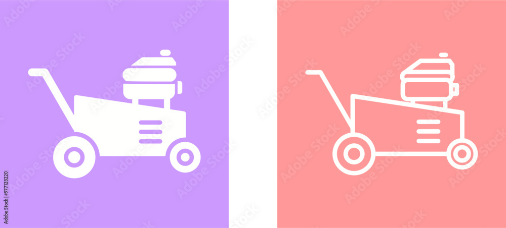 Lawn Mower Vector Icon Lawn Mower Vector Icon
