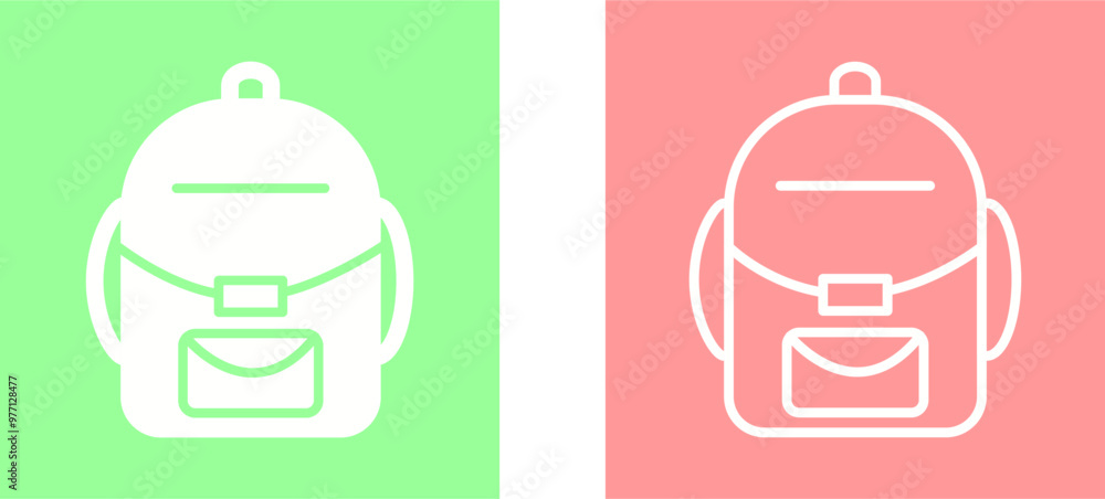 Backpack Vector Icon Backpack Vector Icon
