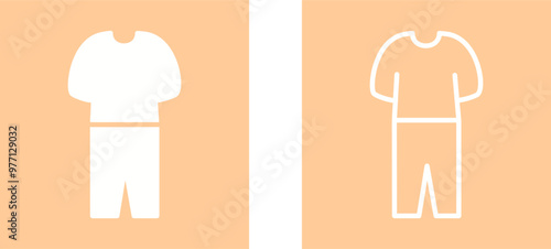 Pyjamas Suit Vector Icon
