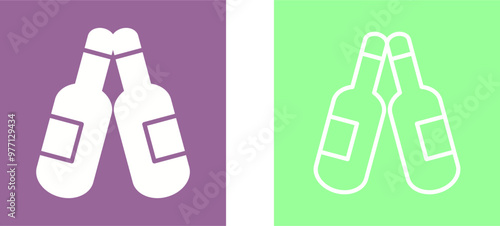 Beers Toasting Vector Icon