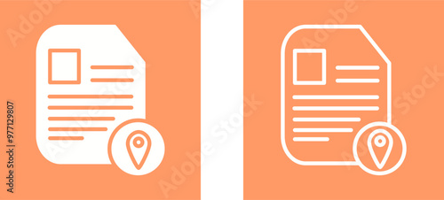Document Location Vector Icon