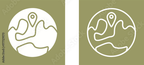 Locate on Earth Vector Icon