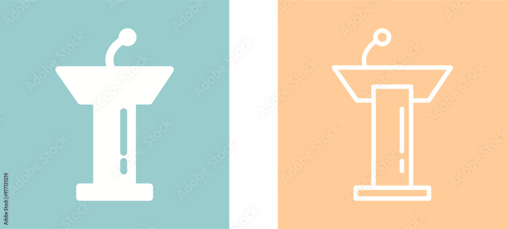 Podium Vector Icon Podium Vector Icon