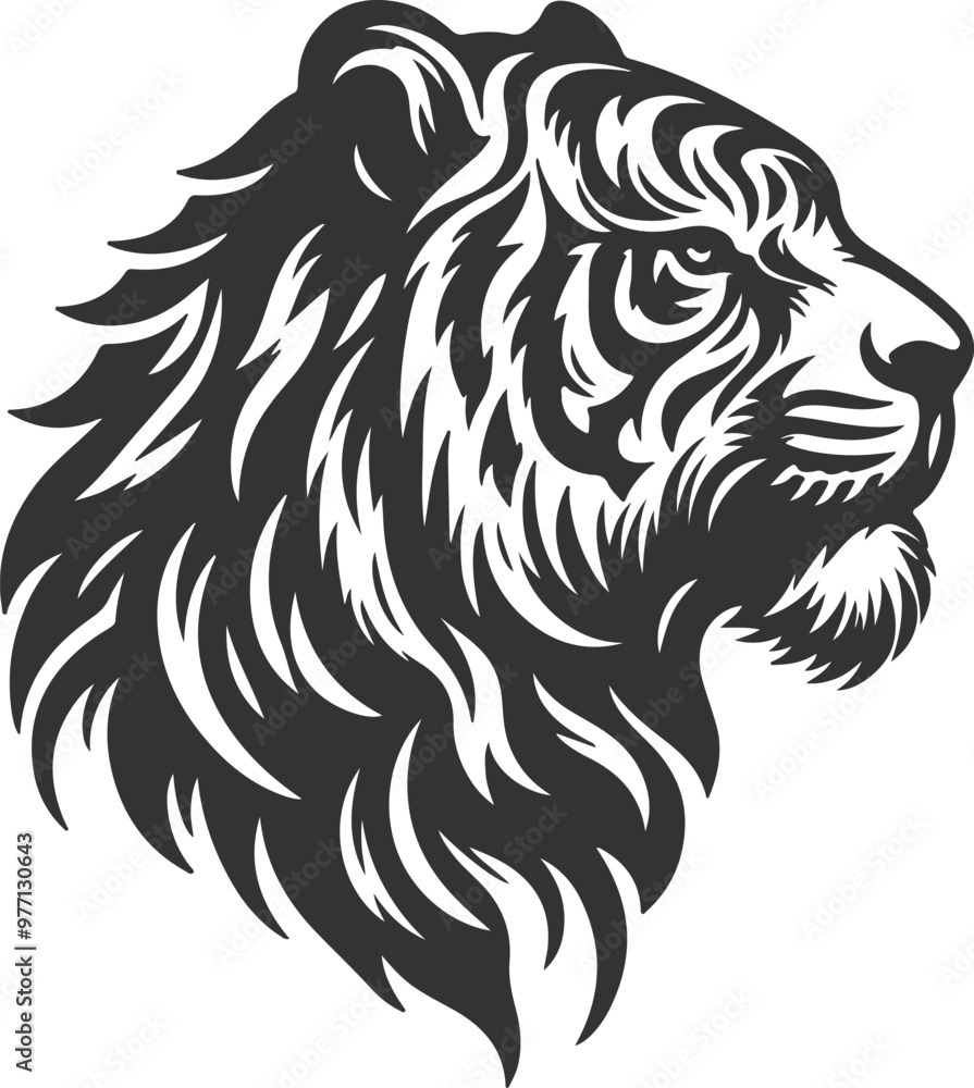 Tiger head silhouette vector design Tiger head silhouette vector design