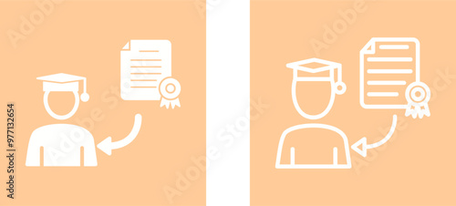 Receiving Diploma Vector Icon