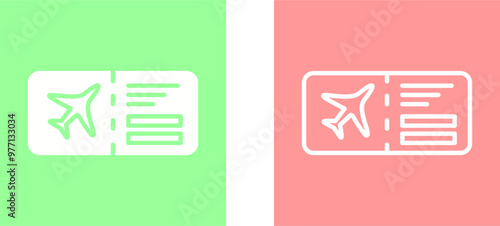 Plane Tickets Vector Icon