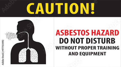 Asbestos hazard warning sign vector.eps