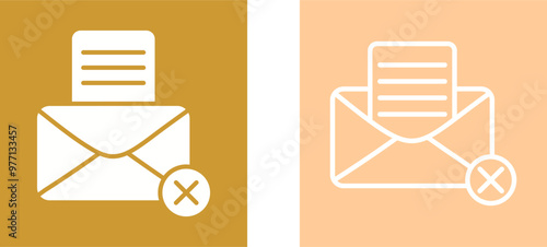 Rejection Of A Letter Vector Icon