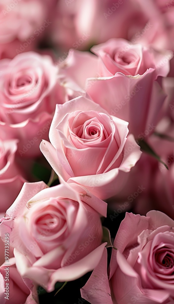 Bouquet of Delicate Pink Roses in Bloom A Romantic Floral Background, Close Up, High-Resolution Bouquet of Delicate Pink Roses in Bloom A Romantic Floral Background, Close Up, High-Resolution