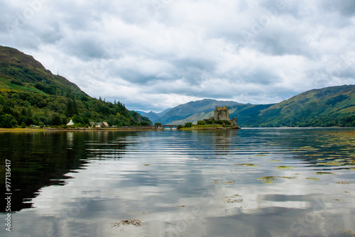 scenic castle on a lake in scotland 