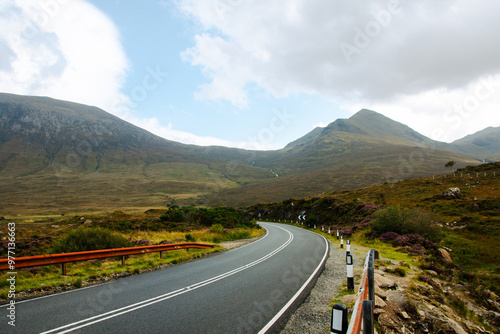 road to the mountains of isle of skye scotland