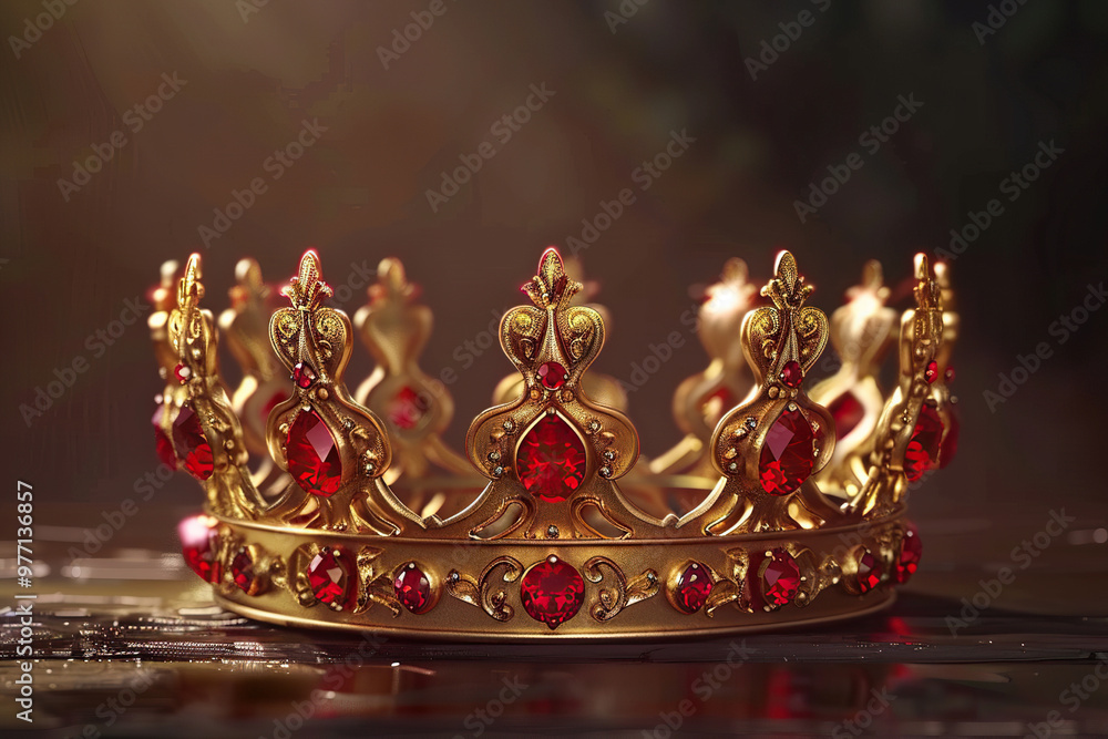 A beautiful king or queen crown from gold material for coronation A beautiful king or queen crown from gold material for coronation