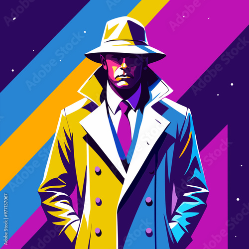 Autumn Vibes Man in Stylish Trenchcoat Embraces the Fall Season