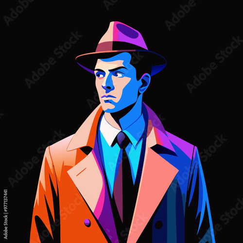 Autumn Vibes Man in Stylish Trenchcoat Embraces the Fall Season